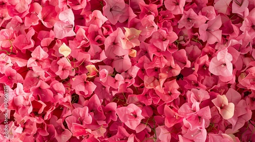 top view of bouquet arranged of bougainvillea flowers photo