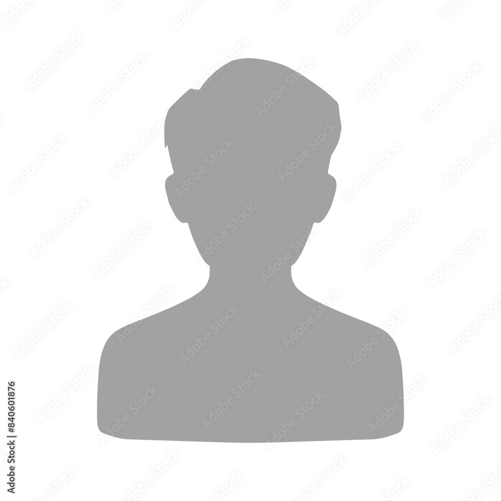 ツーブロックヘアの男性シルエットアイコン グレー ツーブロックヘアの男性シルエットアイコン グレー