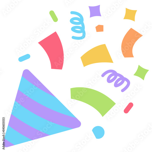 Confetti Flat color Icon