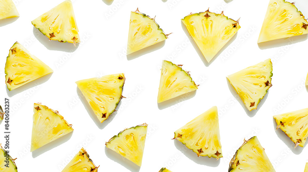 Naklejka premium ananas white background