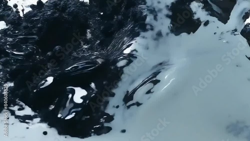 Abstract Black Color Liquid Splash, Black Liquid Splash, Abstract Art in Motion, Black Color Explosion