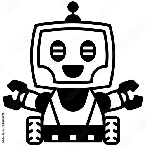 Robot Black Fill icon