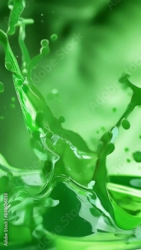 Abstract green Color Liquid Splash, green Liquid Splash, Abstract Art in Motion, green Color Explosion