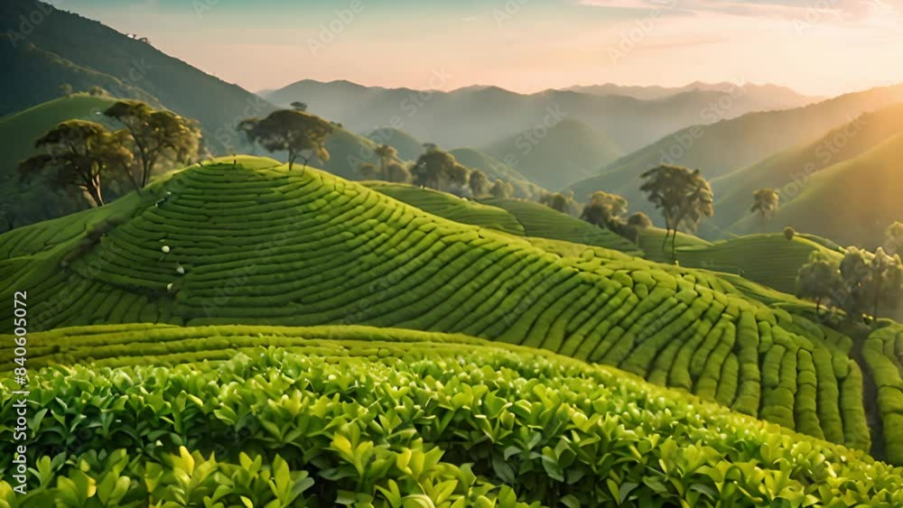 Breathtaking Views of Verdant Tea Garden Hills Breathtaking Views of Verdant Tea Garden Hills