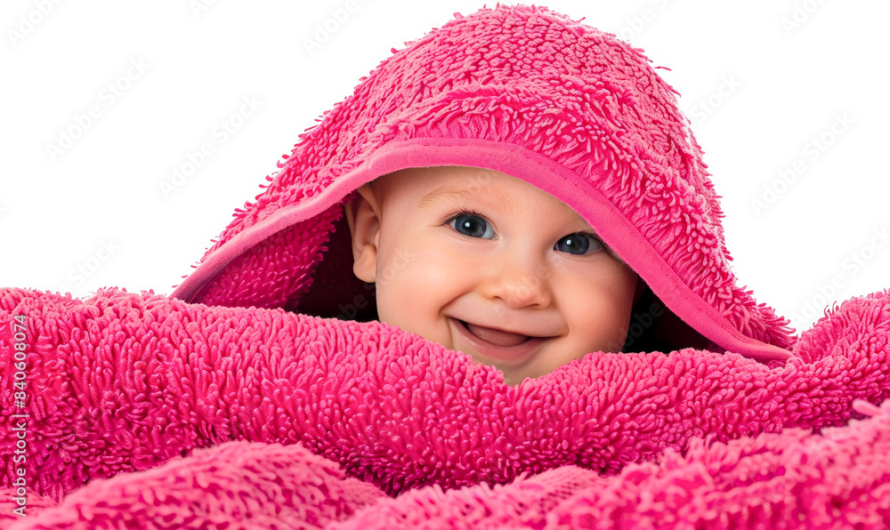 adorable smiling different baby toddler wrapped in a pink towels for greeting cards, newborn posters, pediatric childcare posts, parenting love banners, baby shower, birth cards adorable smiling different baby toddler wrapped in a pink towels for greeting cards, newborn posters, pediatric childcare posts, parenting love banners, baby shower, birth cards