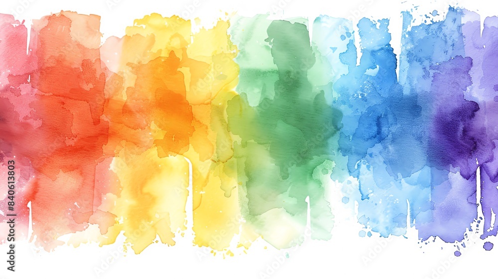 Sophisticated watercolor rainbow with subtle shades, ideal for elegant and understated background aesthetics