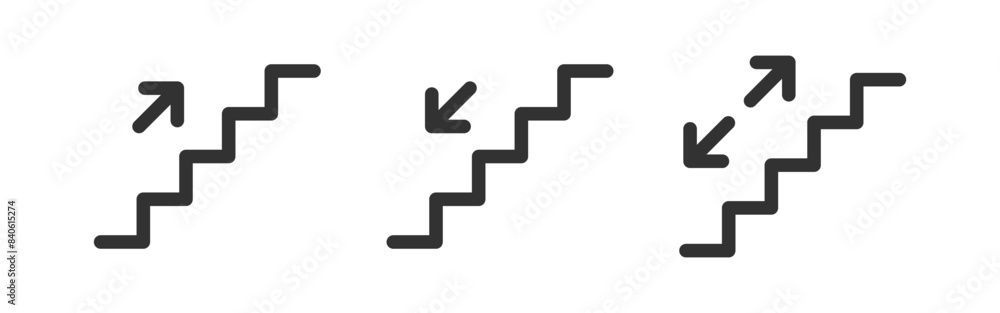 Stair icon. Staircase up, down. Step on the ladder. Upstairs and downstairs. Stair icon. Staircase up, down. Step on the ladder. Upstairs and downstairs.
