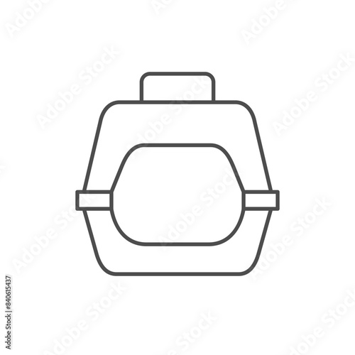 Cat litter box line icon