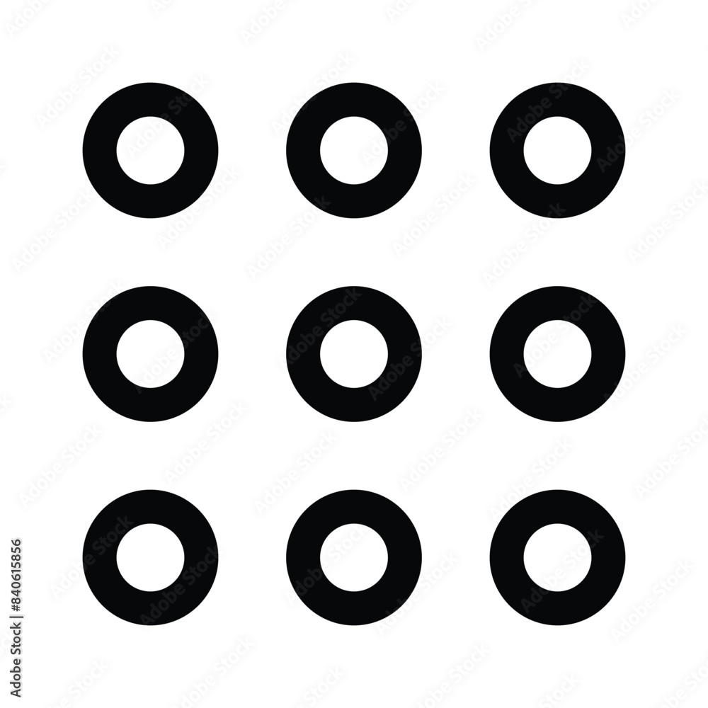 Trendy icon of pattern lock, cyber security concept Trendy icon of pattern lock, cyber security concept