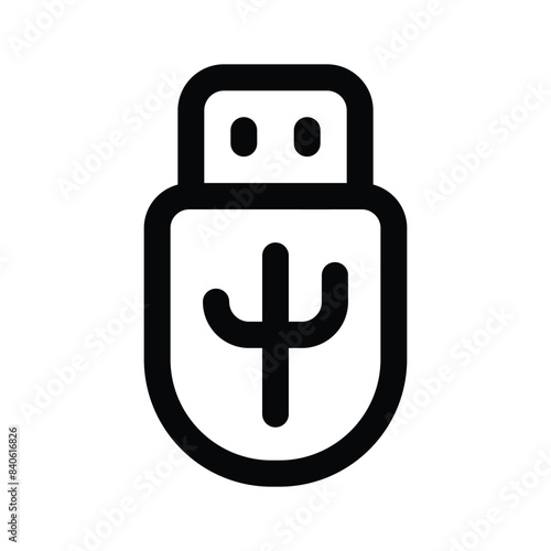 External data storage, universal serial bus vector design