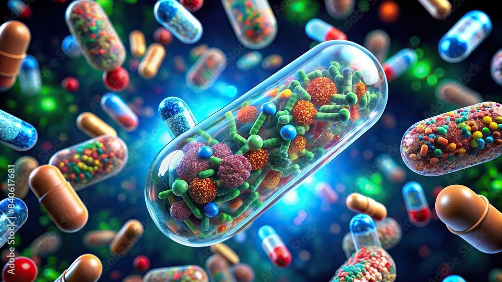 Ilustracja Stock: Microscopic view of Lactic Acid Bacteria genome ...