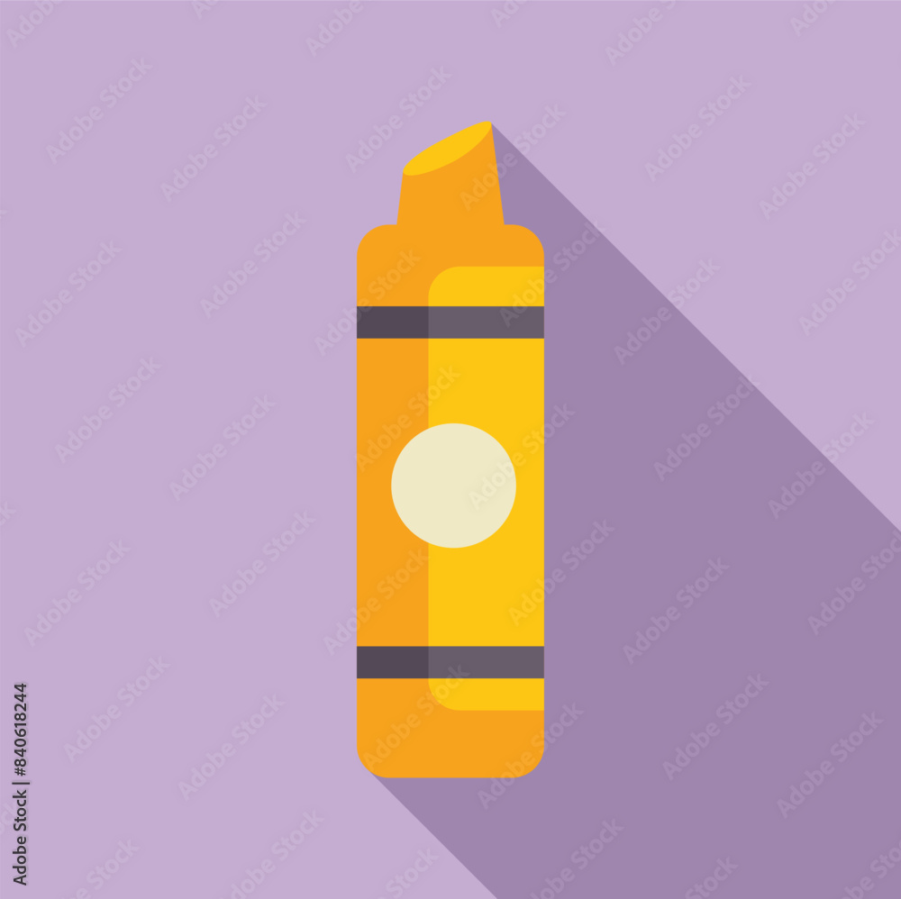 Vector graphic of a yellow highlighter in a modern flat design style with a shadow Vector graphic of a yellow highlighter in a modern flat design style with a shadow