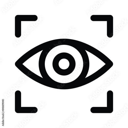 Get this amazing icon of eye scanning vector design