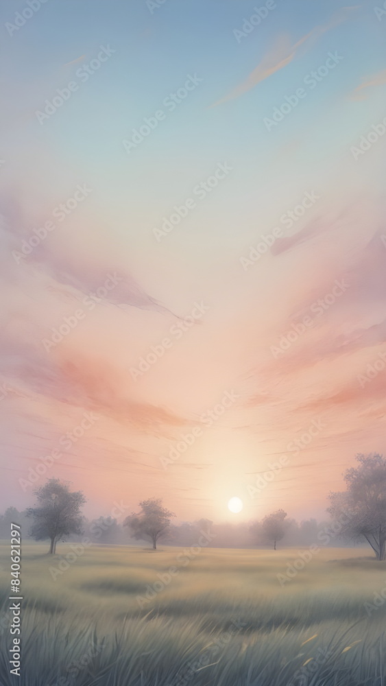 Obraz premium sunset in summer