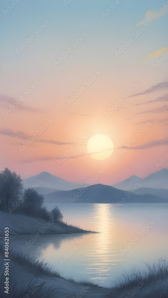 Fototapeta premium sunset in summer