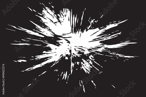 Circular Starburst Explosion Texture - Distressed Grunge Overlay for Depth and Effect on White Background