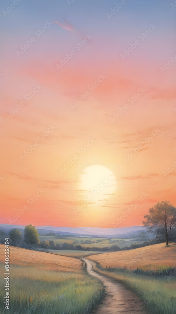 Obraz premium sunset in summer