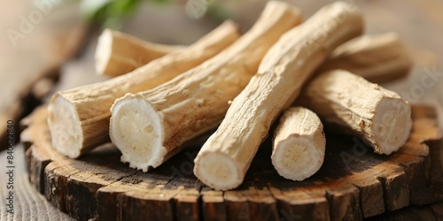 White Licorice Roots A Sweet and Healthful Treat. Concept Healthy Snacks, Licorice Root Benefits, Homemade Treats, Sweet Tooth, Natural Remedies photo