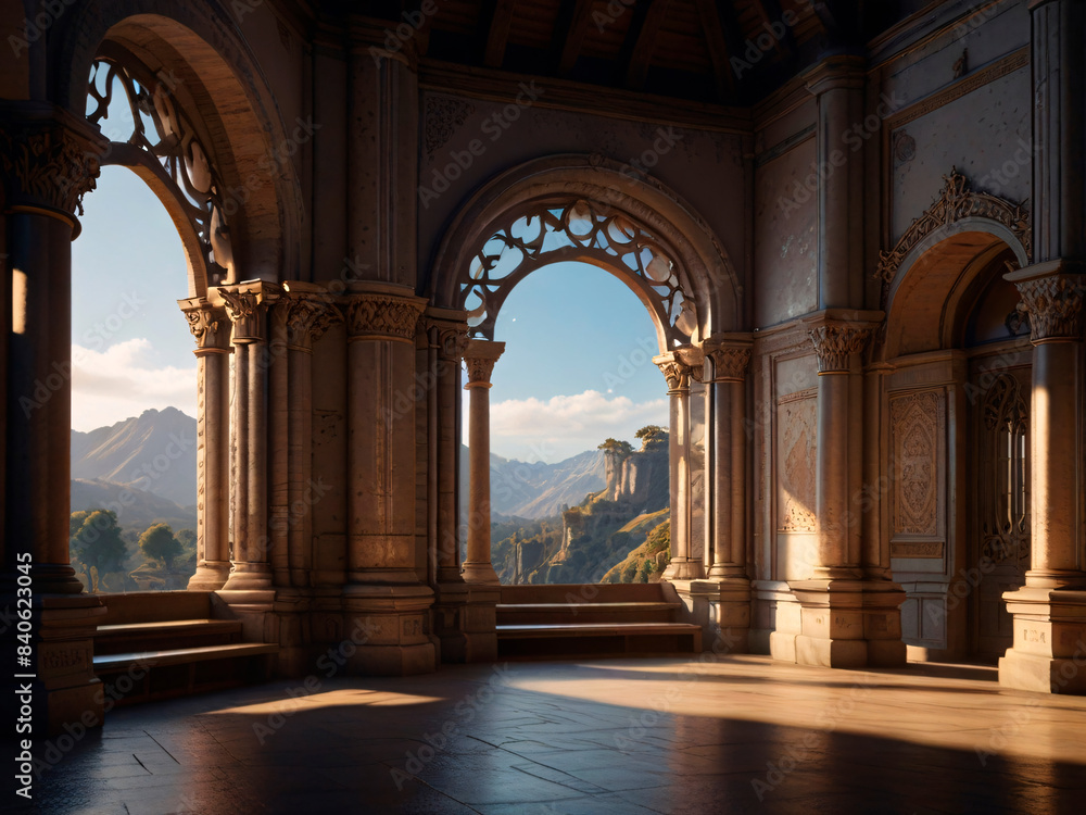 Fototapeta premium Hyperrealism of Urban Landscapes: The Game World of Unreal Engine 5