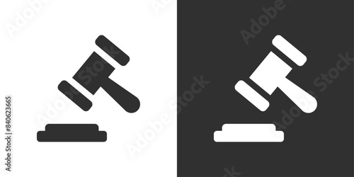 Law sign black and white icon vector illustration design