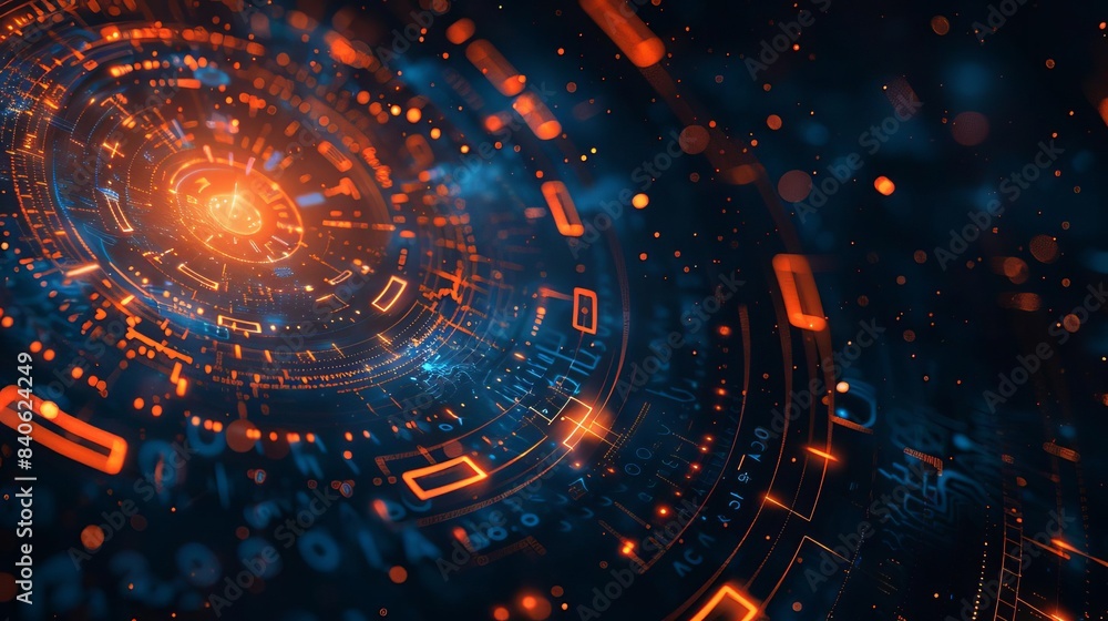 Abstract futuristic digital background with glowing lines and particles. Abstract futuristic digital background with glowing lines and particles.