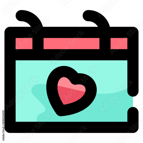vector icon calendar, date, time, wedding day, love, schedule