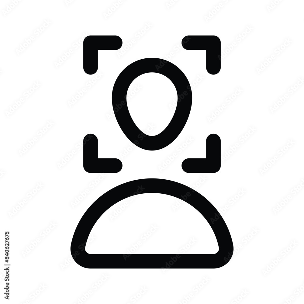 Download this amazing icon of face detection in modern style Download this amazing icon of face detection in modern style