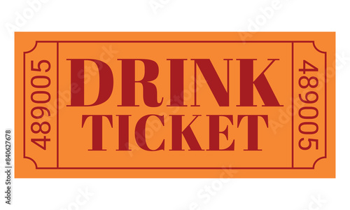 tickets, tickets drink, drink tickets, free drinks badge, gold ticket, free ticket, gold Drink ticket