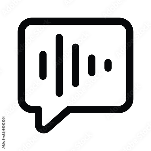 Get this beautifully designed icon of voice recognition, customizable vector