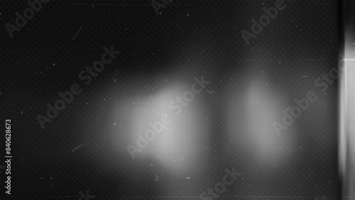 Old film texture with scratches, noise and light leaks. Realistic transparent overlay film texture in black-white, dust and grain. Distressed retro movie or photo negative effect of cinema nostalgia