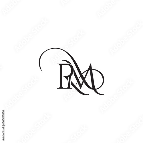 RM Logo Design Vector, Initial Letter MR, Alphabet letter icon logo RM, letter RM logo, Monogram RM Logo



