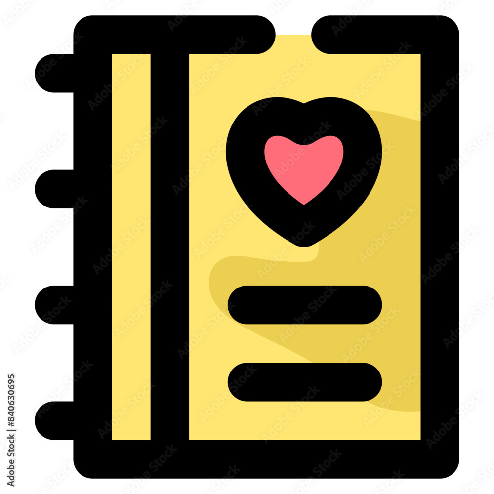 vector icon diary, love, story, heart, notebook, education vector icon diary, love, story, heart, notebook, education