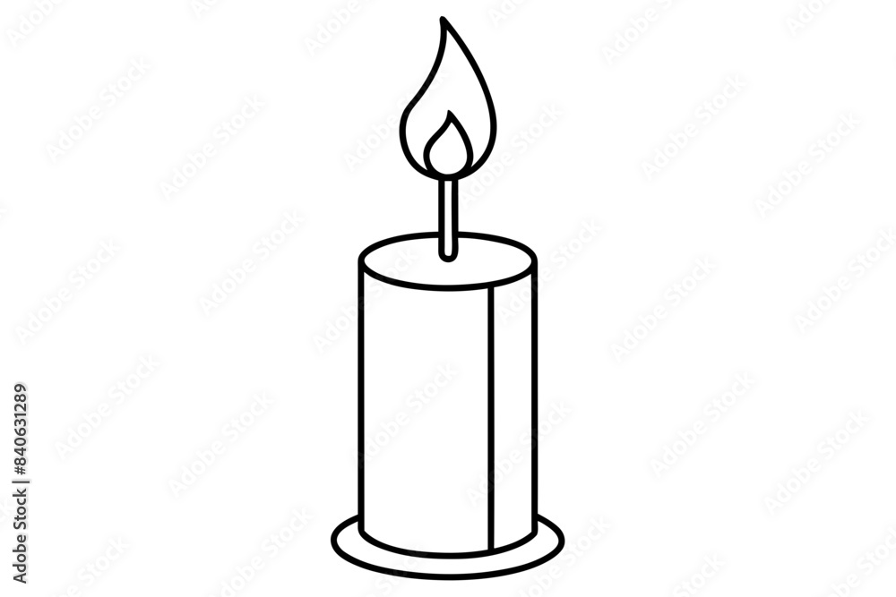 candle line art silhouette vector illustration candle line art silhouette vector illustration