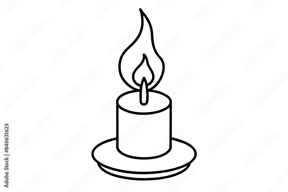 candle line art silhouette vector illustration candle line art silhouette vector illustration