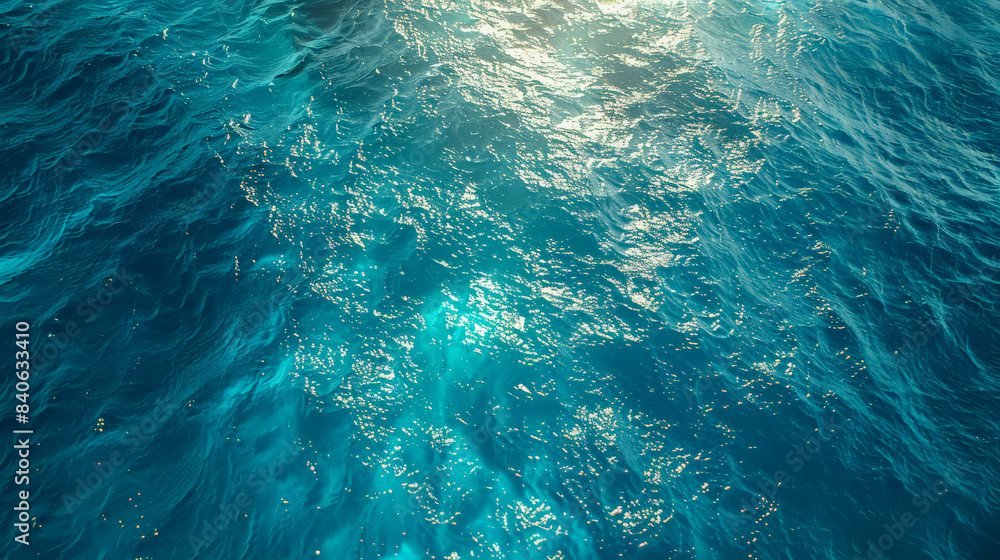 A stunning aerial view capturing the mesmerizing beauty of the ocean's surface. The image showcases the vibrant blue waters, shimmering under the sunlight, with intricate wave. A stunning aerial view capturing the mesmerizing beauty of the ocean's surface. The image showcases the vibrant blue waters, shimmering under the sunlight, with intricate wave.