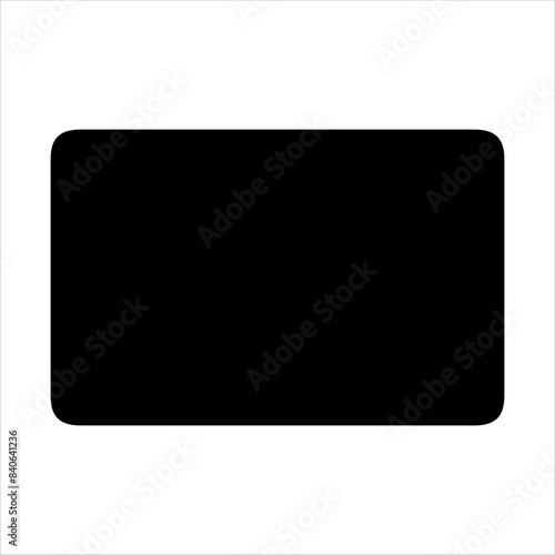 Credit card silhouette isolated on white background. Credit card icon vector illustration design. photo