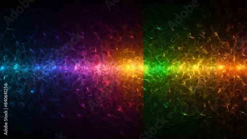 Granater AI  A room with a vibrant rainbow light illuminating the wall.