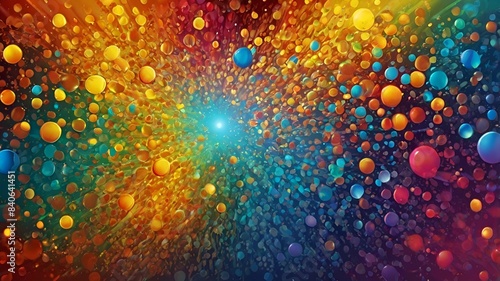 Granater AI  Colorful bubbles floating in a dark background, creating a vibrant and mesmerizing display of colors.