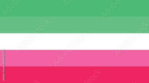 Abrosexual Flag. Pride Flag. LGBT+ colored flag. Pattern. Pride Parade. Multicolored LGBT+ linear flag. 