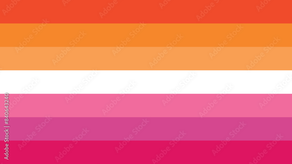 Lesbian Flag. Pride Flag. LGBT+ colored flag. Pattern. Pride Parade. Multicolored LGBT+ linear flag. Lesbian Flag. Pride Flag. LGBT+ colored flag. Pattern. Pride Parade. Multicolored LGBT+ linear flag.