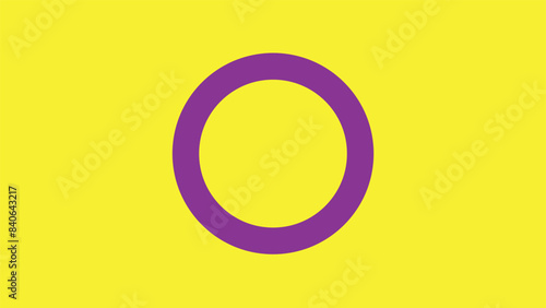 Intersex Flag. Pride Flag. LGBT+ colored flag. Pattern. Pride Parade. Multicolored LGBT+ linear flag. 