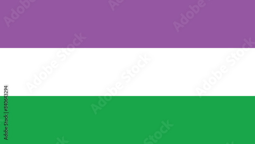 Gender Queer Pride Flag. Pride Flag. LGBT+ colored flag. Pattern. Pride Parade. Multicolored LGBTQ+ linear flag.