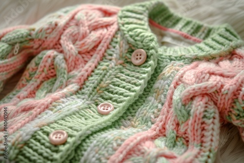Pastel-colored baby sweater