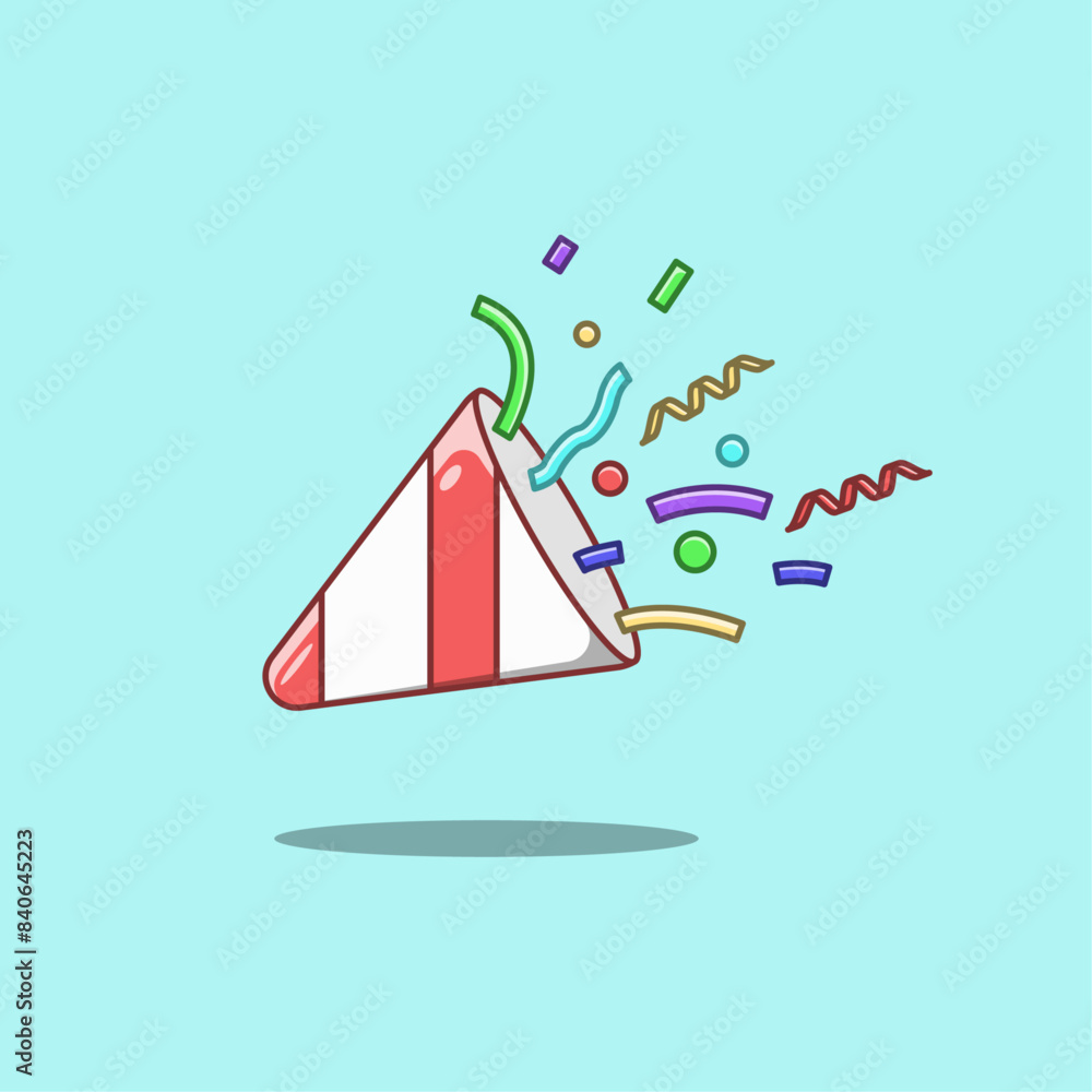 Conffeti Party. Birthday Element. Vector Cartoon Illustration Icon. Conffeti Party. Birthday Element. Vector Cartoon Illustration Icon.
