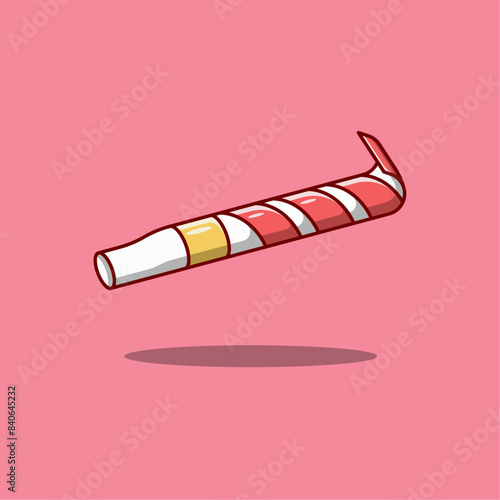 Party Blowout. Birthday Element. Vector Cartoon Illustration Icon.