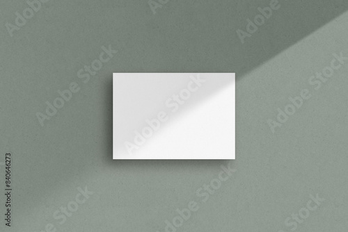 A white horizontal paper sheet mockup, A4/A5/A6 flyer mockup, paper, letter, invitation card.