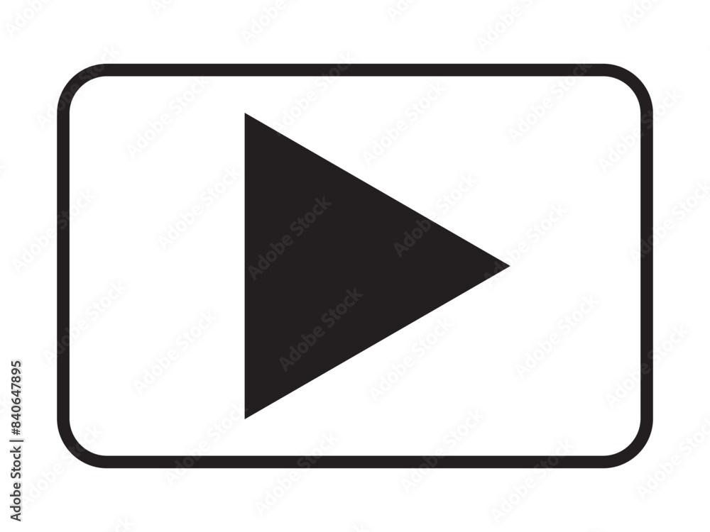 Play button icon. player icon. Video play button symbol on white background. vector illustration. Play button icon. player icon. Video play button symbol on white background. vector illustration.