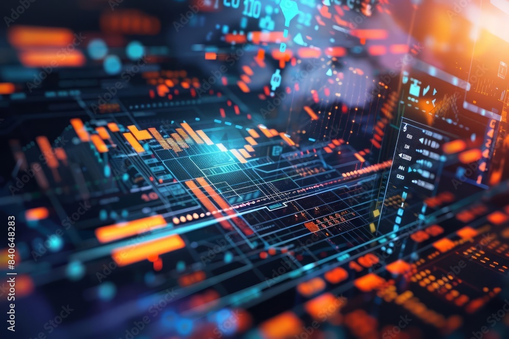 A visually striking depiction of the cryptocurrency market, featuring hightech graphics and dynamic data visualizations A visually striking depiction of the cryptocurrency market, featuring hightech graphics and dynamic data visualizations