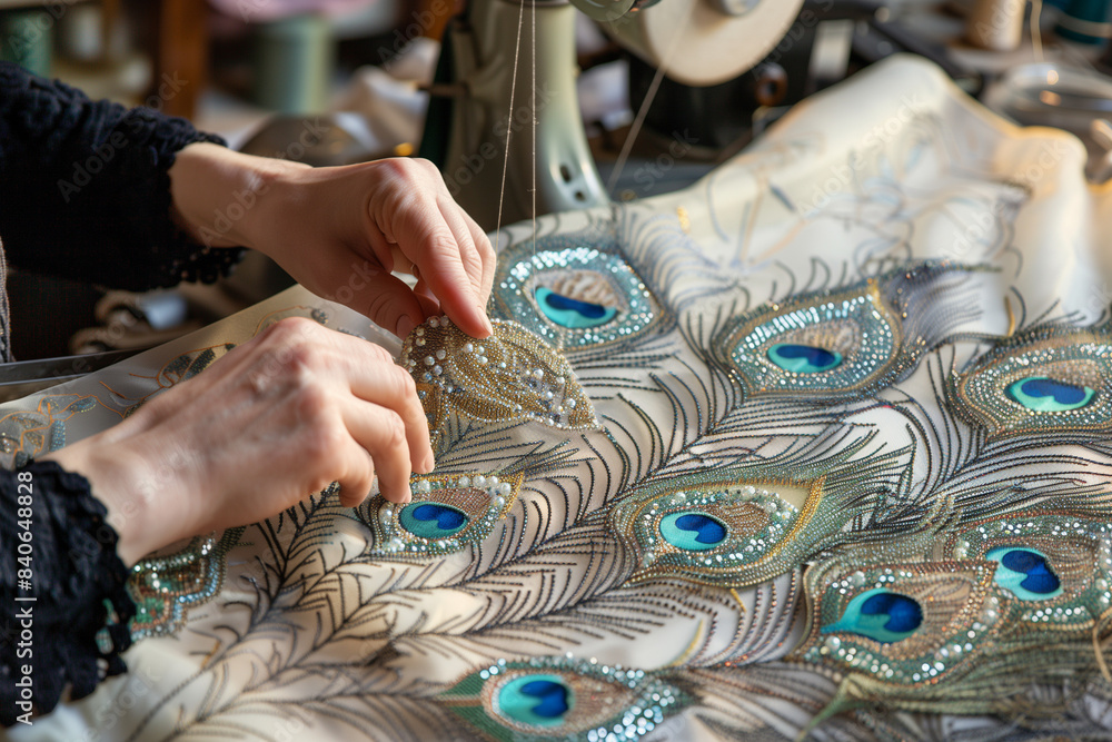 Fototapeta premium Artistry in Motion Couture Atelier Embroidery