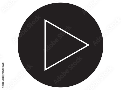  Play button icon. player icon. Video play button symbol on white background. vector illustration.